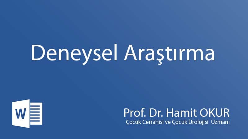 EXPERIMENTAL RESEARCH